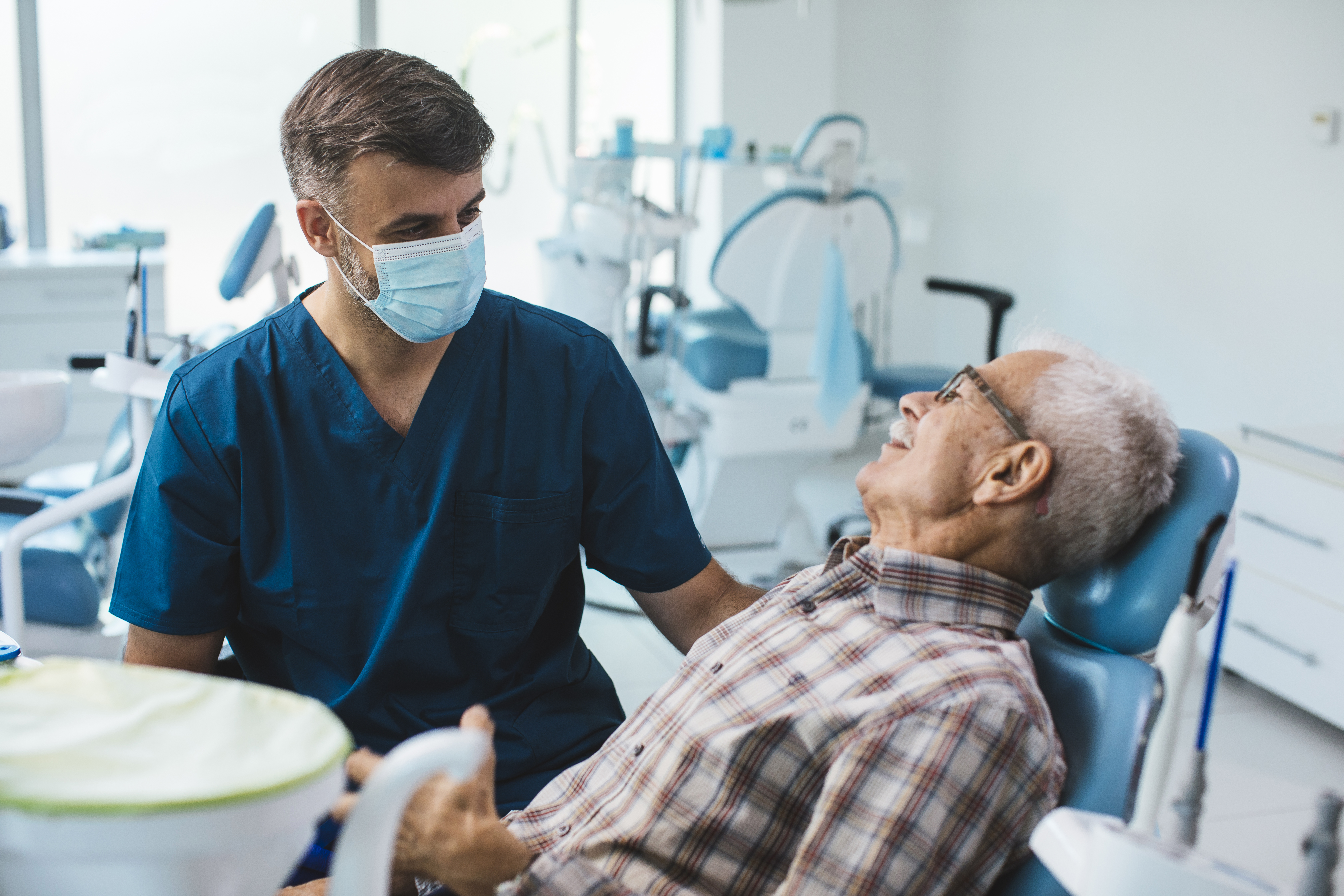 Dentist treating a patient