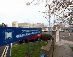 Sunderland Royal Hospital and name sign 