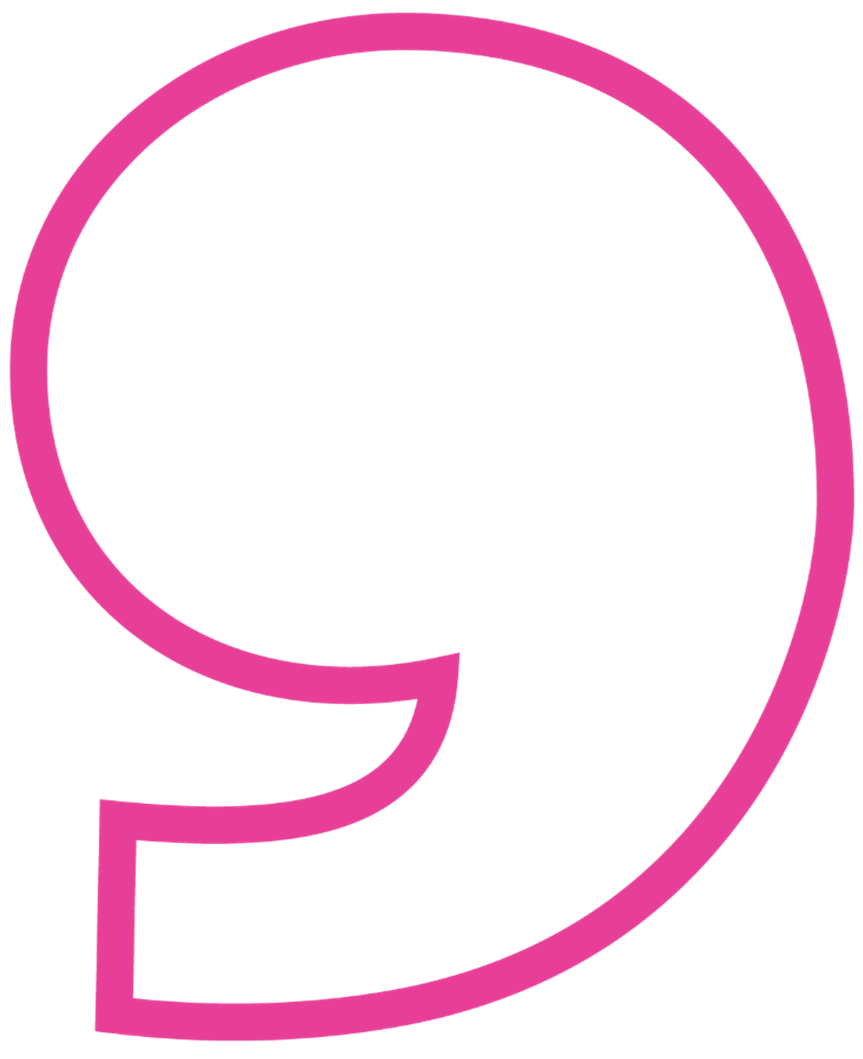 Graphic image of a comma