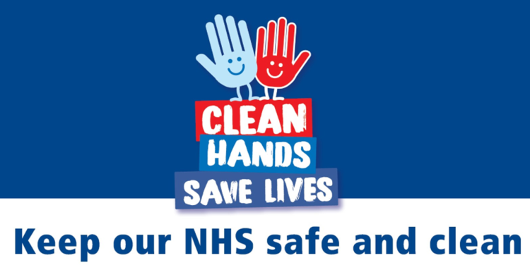 Graphic image of clean hands save lives campaign