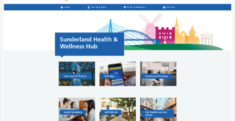 Sunderland Health & Wellbeing Hub website image Sunderland Health & Wellbeing Hub website image