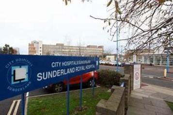 Sunderland Royal Hospital and name sign 
