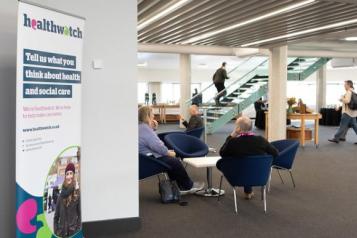 People sitting in a waiting room
