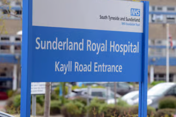 Outside the Sunderland Royal Hospital