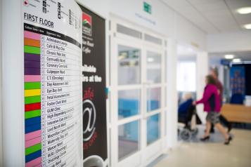 Inside a hospital