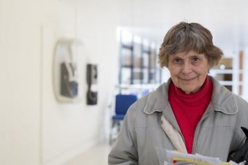 Woman looking at the camera