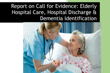 Healthwatch Sunderland report front cover, nurse looking at elderly patient