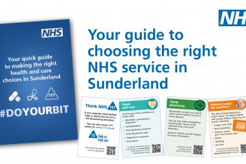 Graphic illustration of NHS guides to services
