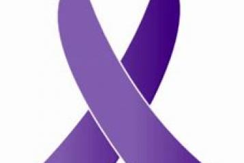 Graphic image of purple ribbon