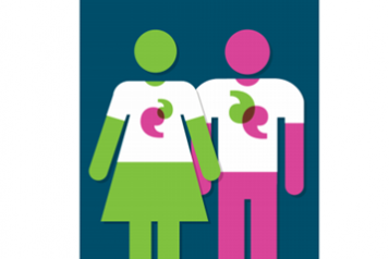 Healthwatch Sunderland report cover - Healthwatch graphic of two people