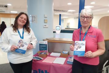 Healthwatch Sunderland staff member and volunteer smiling at the camera Healthwatch Sunderland staff member and volunteer smiling at the camera