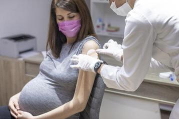 A woman having an injection