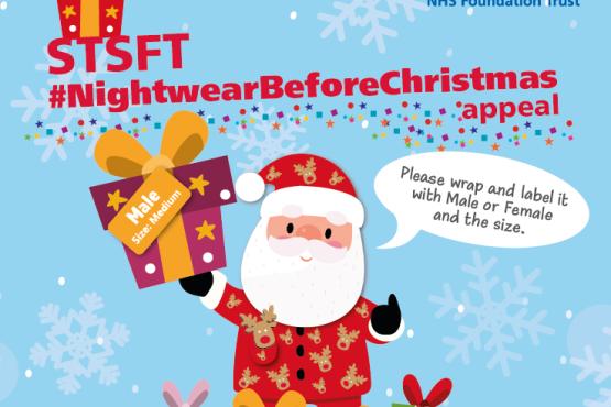 Image of Santa Claus holding a parcel