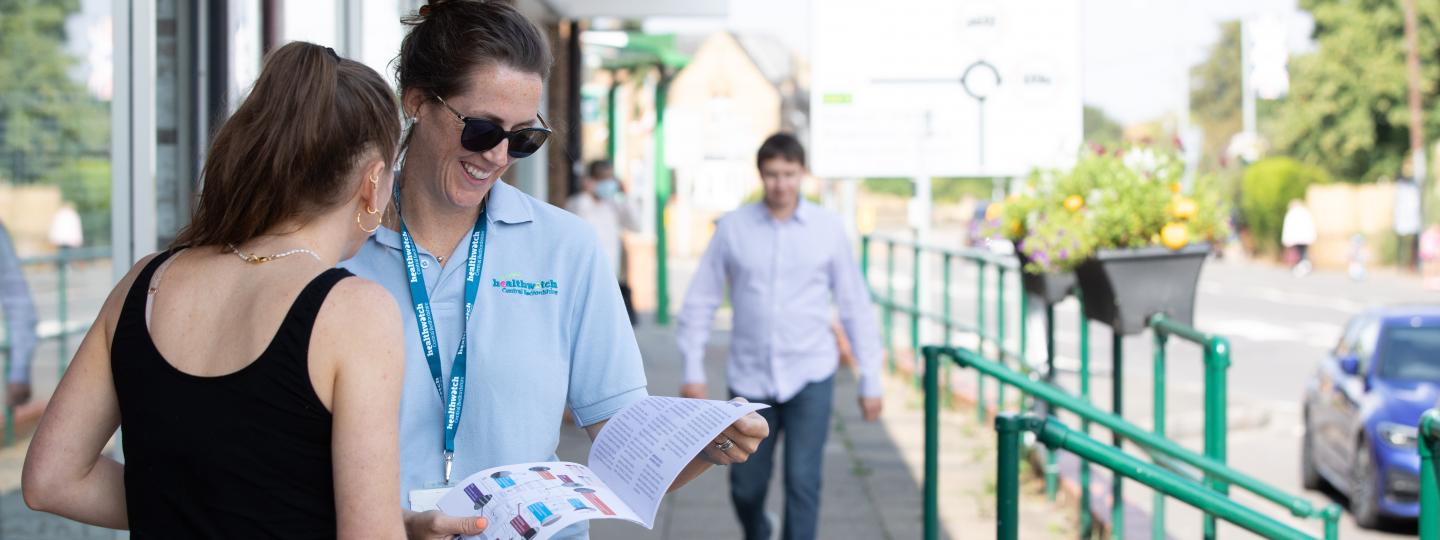 Healthwatch talking to member of public