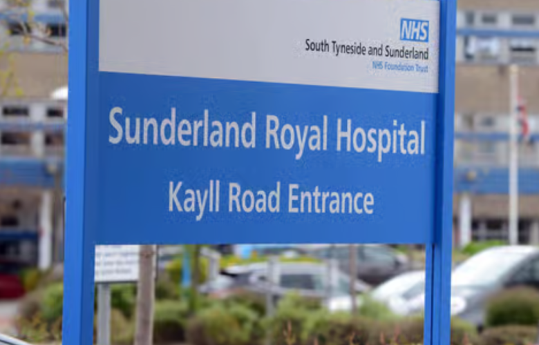 Outside the Sunderland Royal Hospital